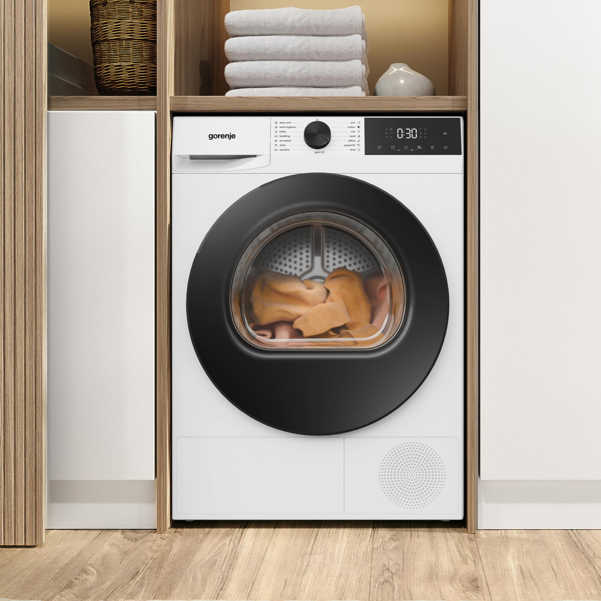 Gorenje DG2P8E/UK 8 kg Freestanding Heat Pump Tumble Dryer, White