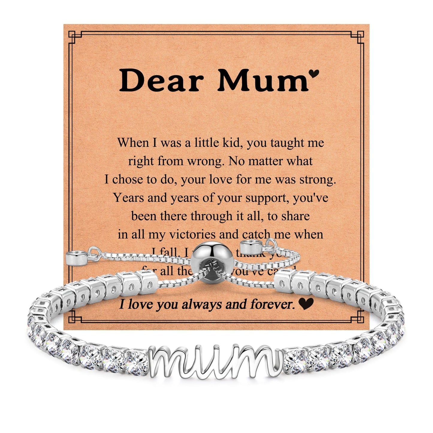 Birthday Gifts for Women Girls, Sparkling Cubic Zirconia Tennis Bracelet Gifts, Christmas Mothers Day Graduation Presents for Her