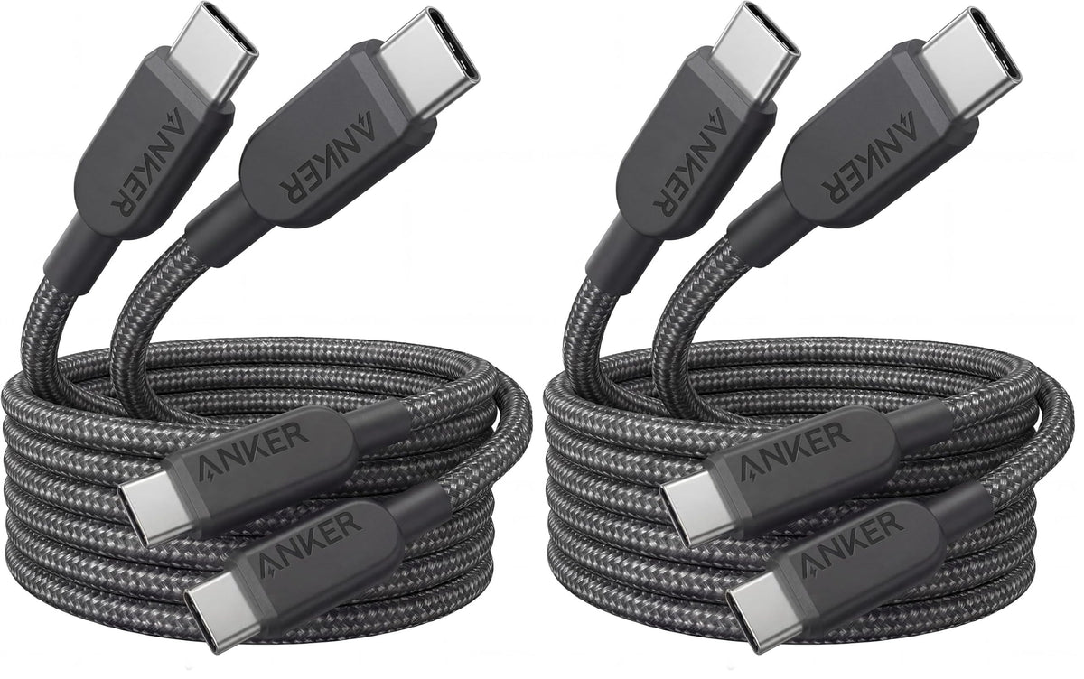 Anker 240W USB C to USB C Cable, Fast Charging Cord (2pack, 1.8m, Black)