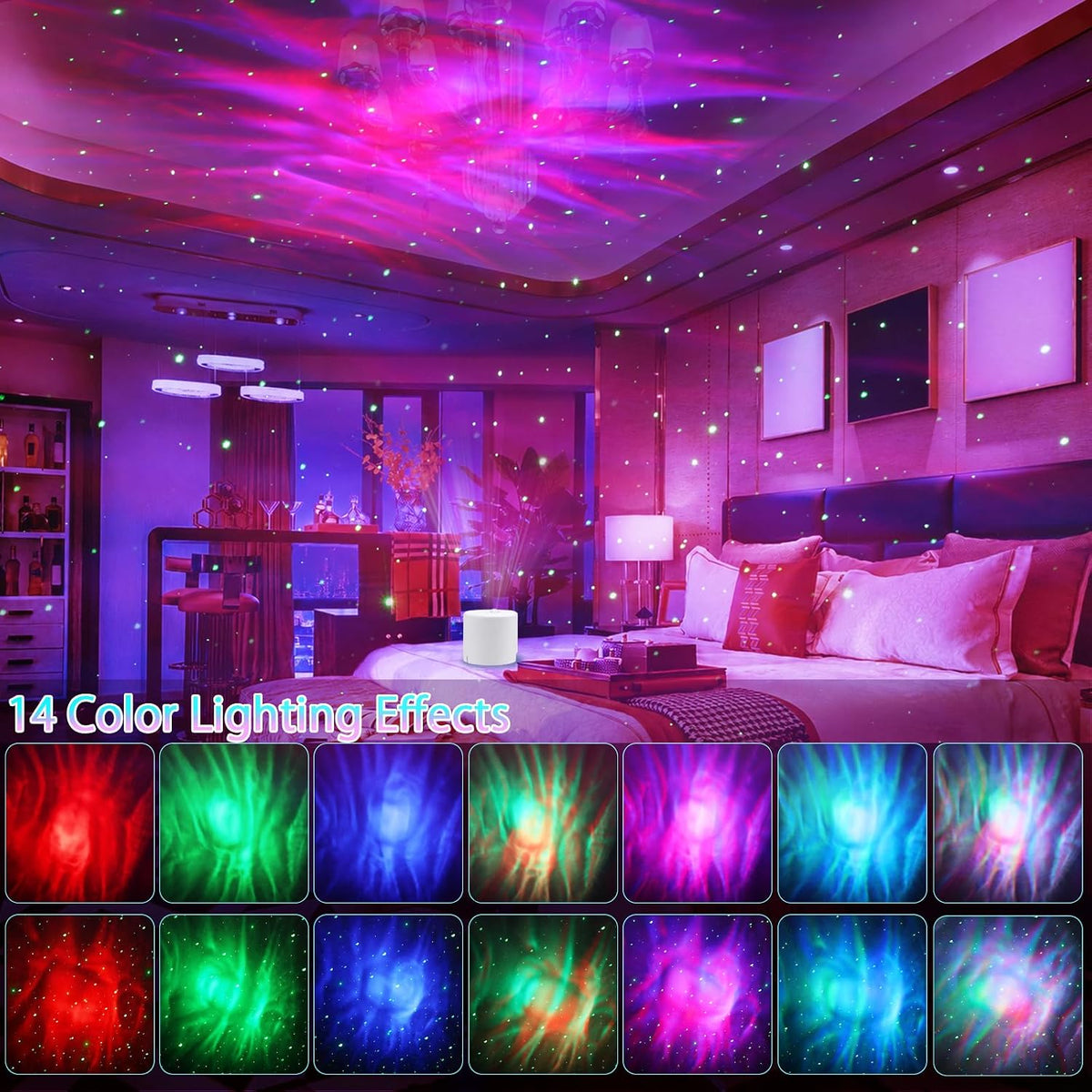 MHAZDZE LED Star & Galaxy Projector, Night Light