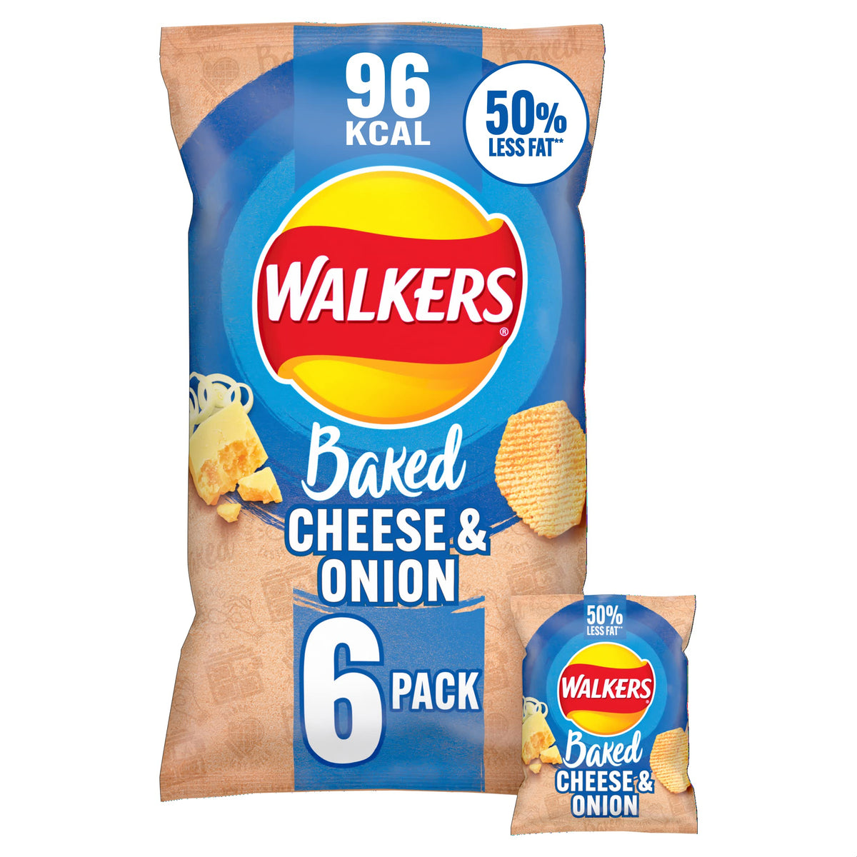 Walkers Baked Snacks Sea Salt 6 x 22g