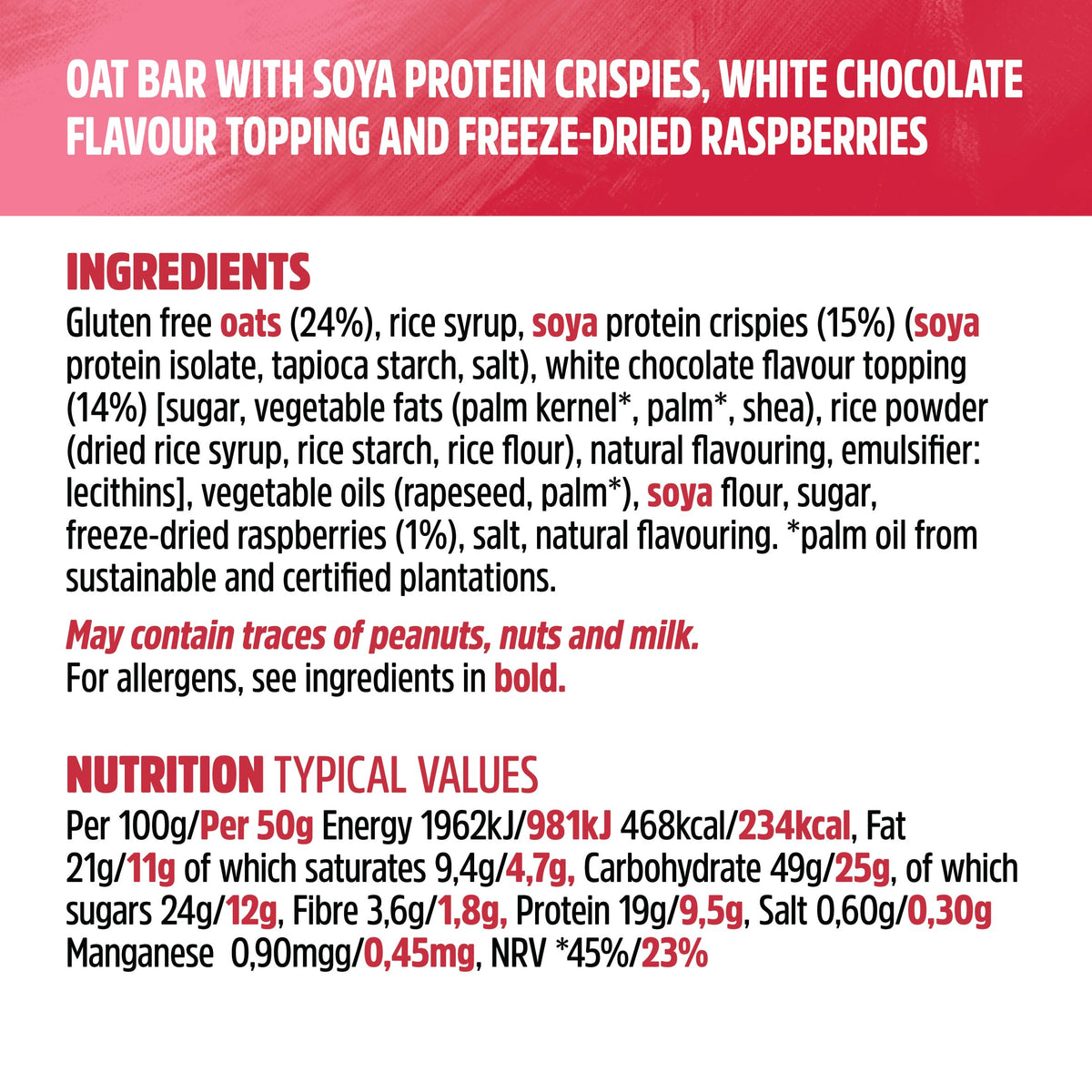 Trek High Protein Flapjack Cocoa Oat, 50 g - Gluten Free Bars – Healthy Snack Bars – Plant Based Protein - Vegan Bars (Pack of 16 Bars) | L0572375-P107199021-M107199013