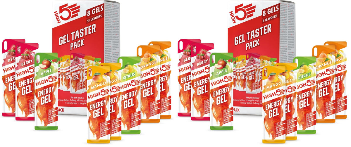 HIGH5 Energy Gels, Running Gel for Fast & Sustained Energy, Mixed, 8 x 40g