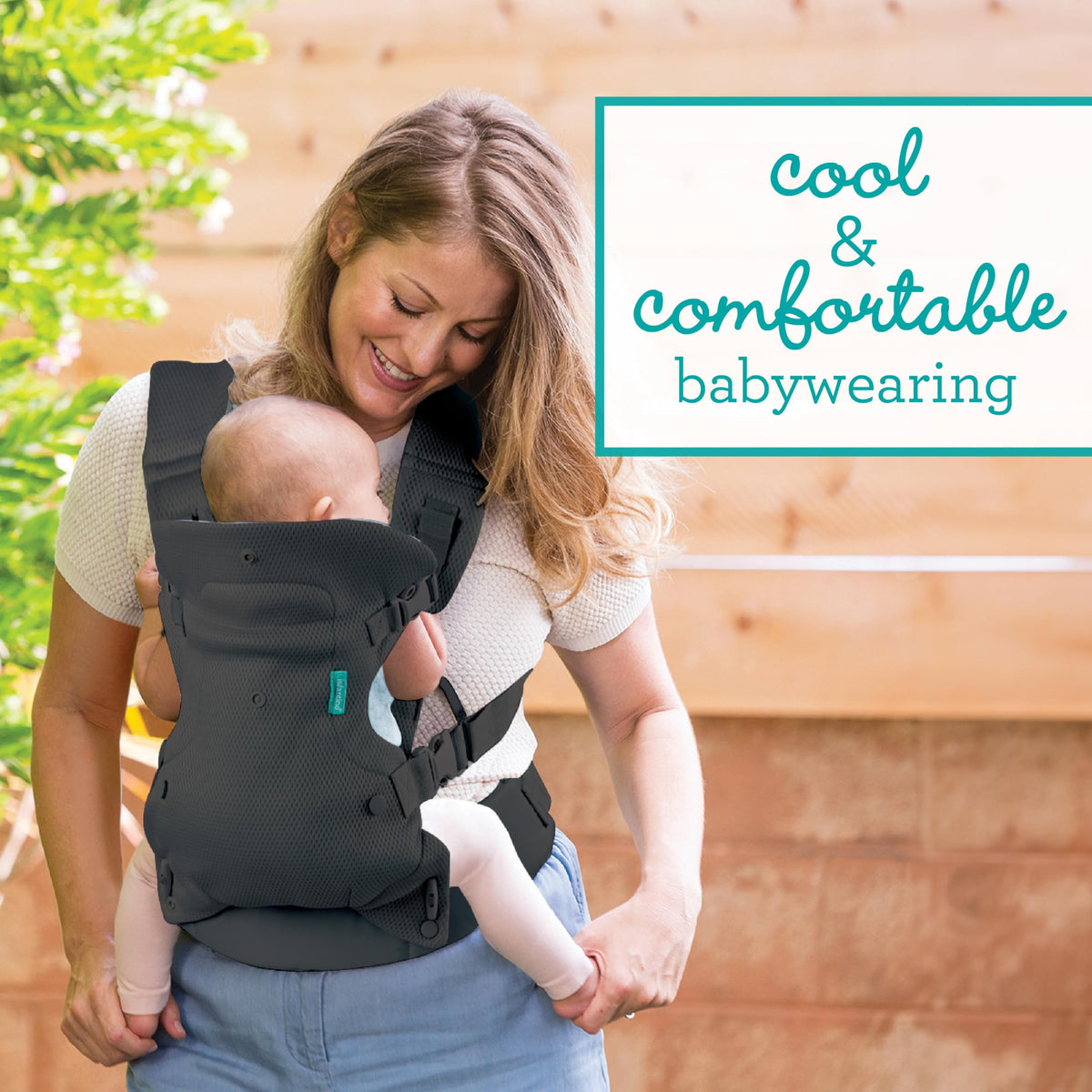 Infantino Flip Advanced 4-in-1 Baby Carrier - Ergonomic, Convertible, Face-in and Face-Out Front and Back Baby Carrier for Newborn to Toddler 3,6-14,5kg, Grey