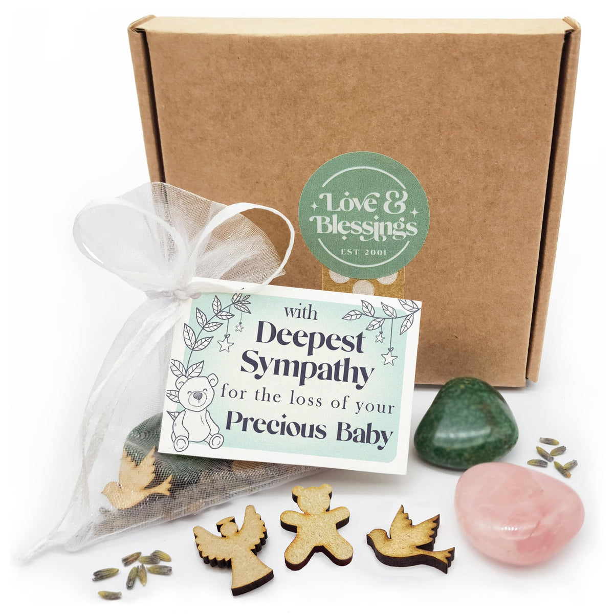 Loss of Nan - Deepest Sympathy gemstone gift bag with mini card
