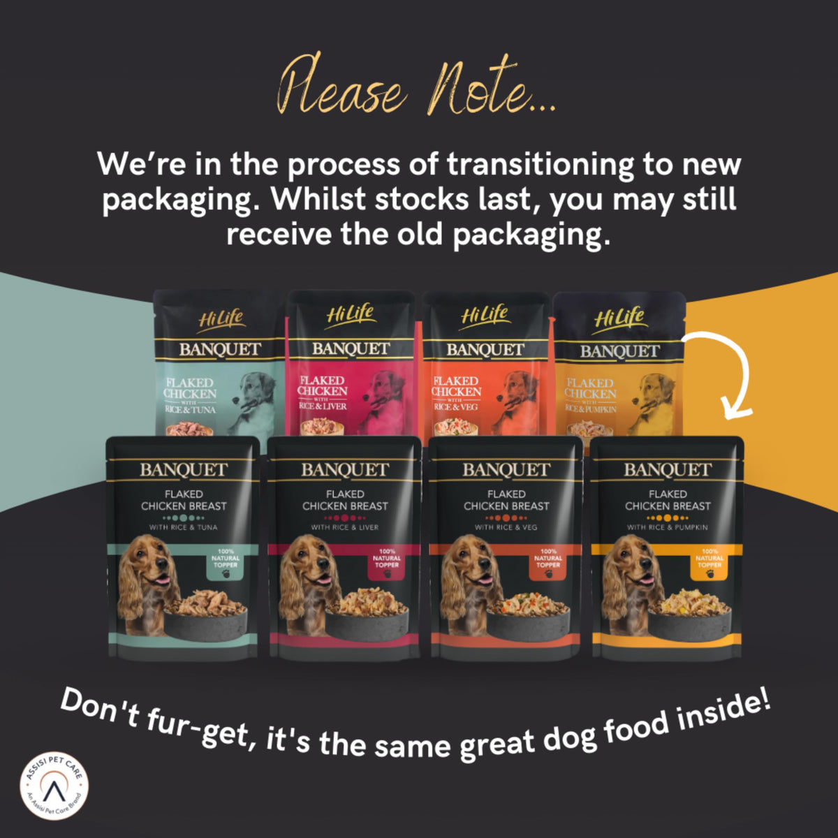 HiLife Banquet Adult Wet Dog Food, Mixed Multipacks Classic Collection & Supreme Selection, Made with 100% Natural Ingredients (36 Pouches x 100g)