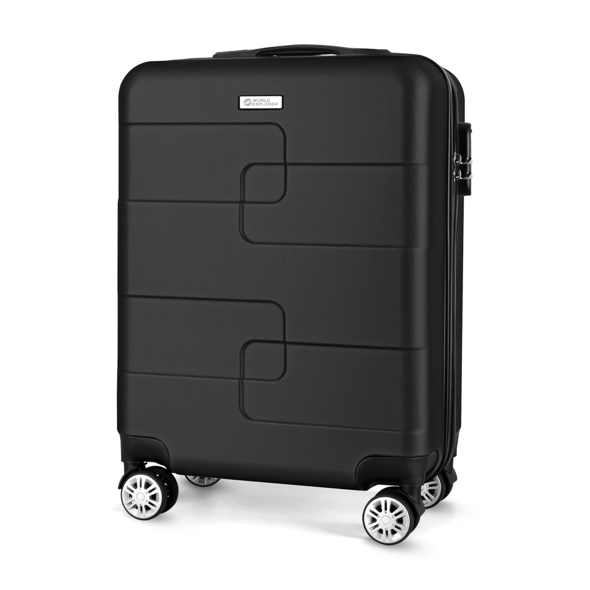 WORLD EXPLORER Cabin Suitcase 55x40x20cm, 34L Carry-On Cabin Bag, Dark Grey