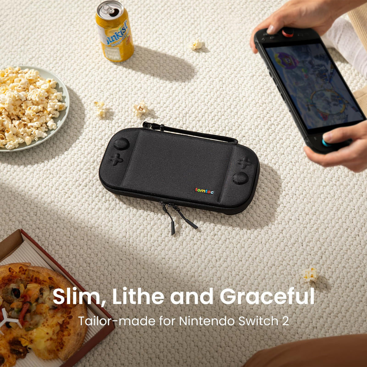 tomtoc Slim Carring Case for Nintendo Switch 2, Military Grade Protection