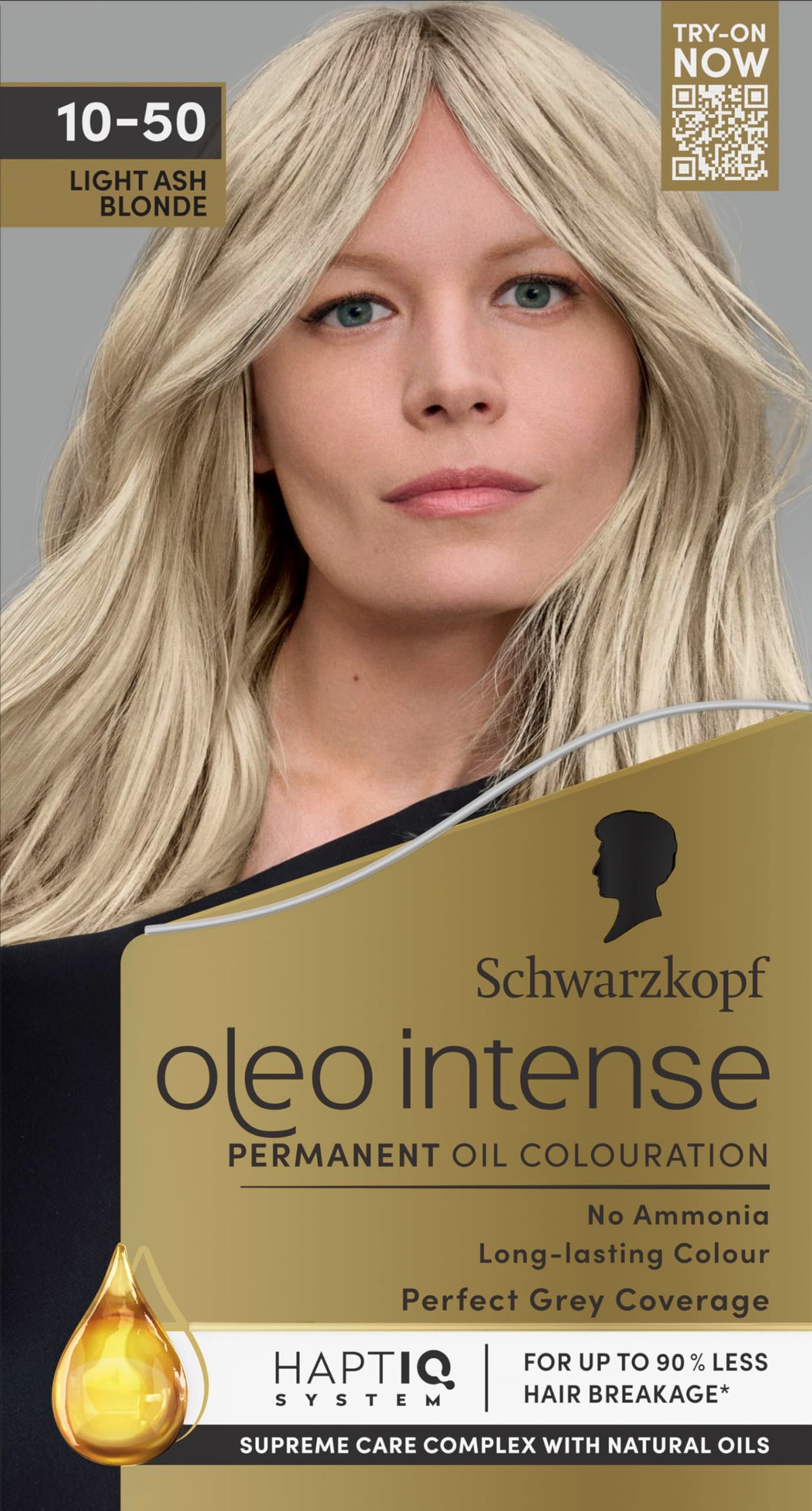 Schwarzkopf Oleo Intense Permanent Hair Colour 4-60 Gold Brown | Ammonia Free Oil Hair Dye | 100% Grey Coverage | Long-Lasting Rich Colour | With HaptIQ System & Caring Oil Mask (Pack of 2)