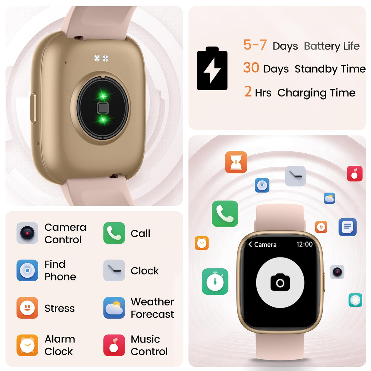 Cillso Smart Watch, Alexa Built-in, 1.83" Bluetooth Calling Fitness Watch