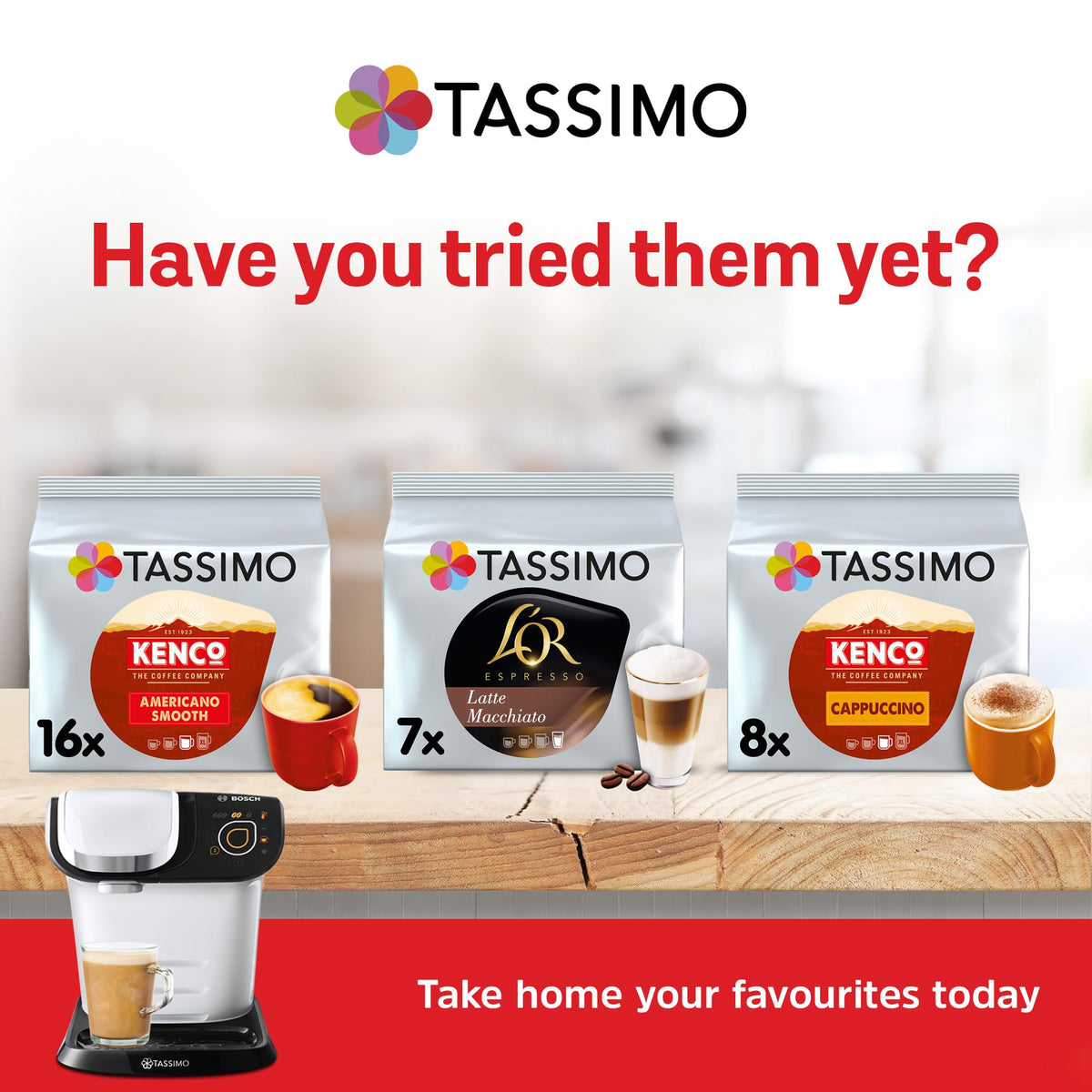 Tassimo Kenco Americano Grande XL Coffee Pods x16 (Pack of 5, Total 80 Drinks)