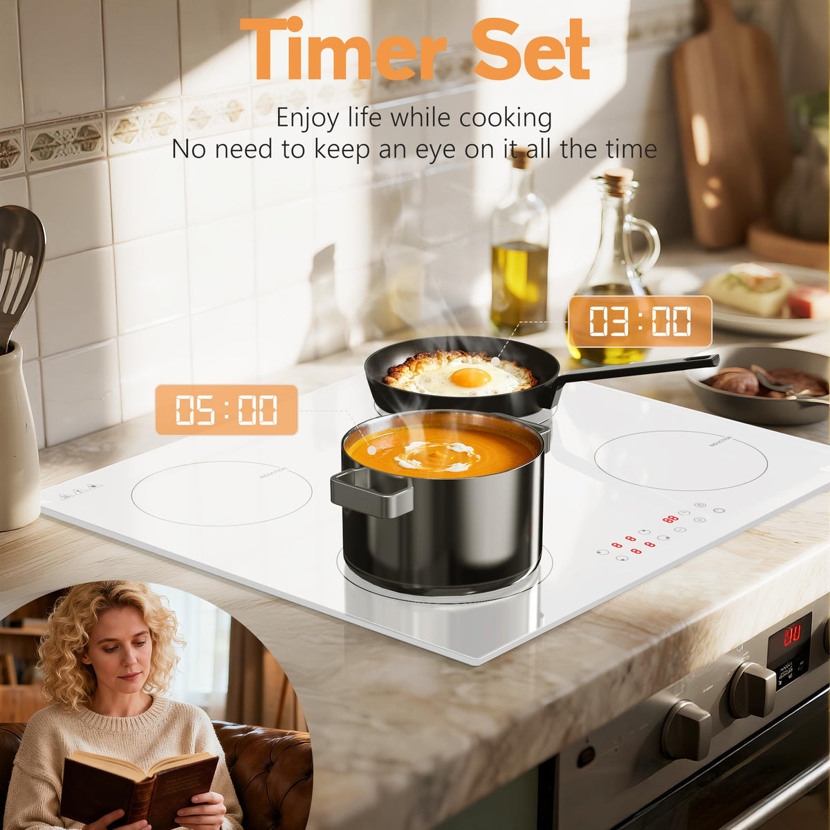 Karinear Built-in Induction Hob 4 Zones 60cm