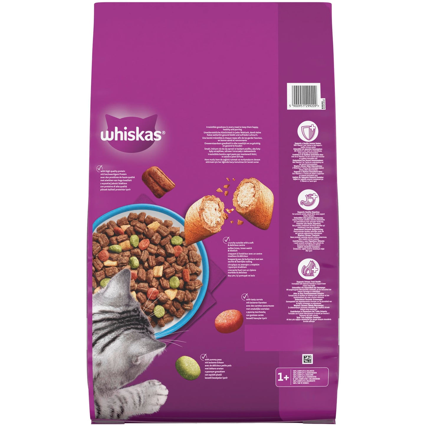 WHISKAS Adult Dry Cat Food 7kg with Chicken