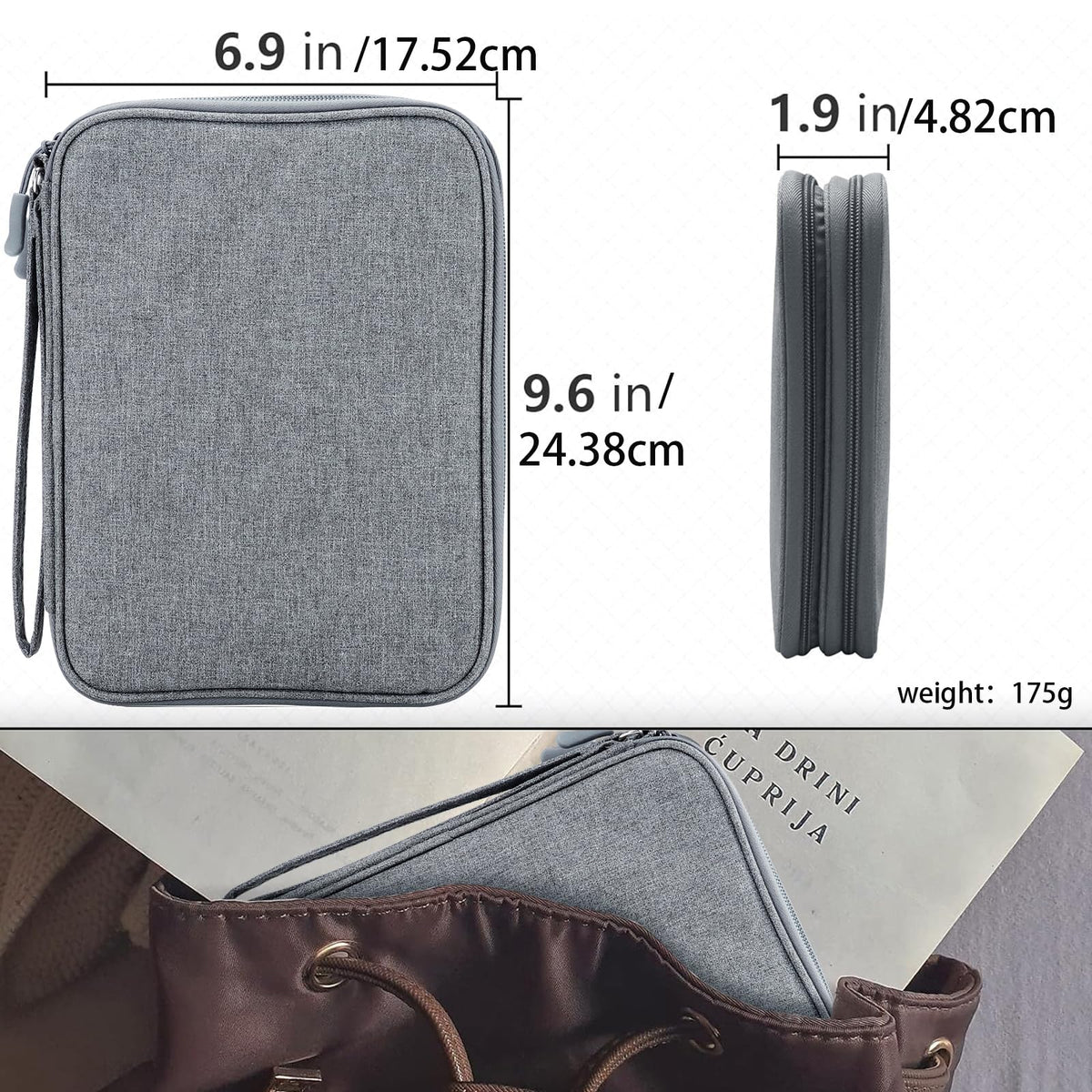 Teskyer Travel Cable Organiser Bag, Travel Essential, Dark Green