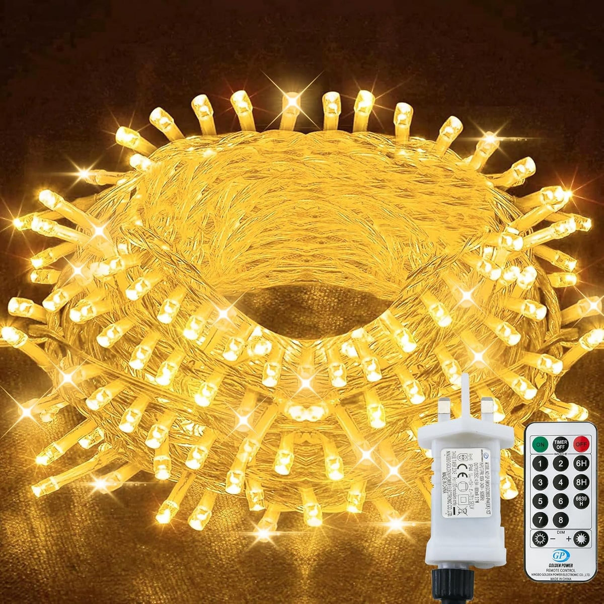 LITYBY Fairy Lights Plug in Waterproof,120LED String Lights Main Powered