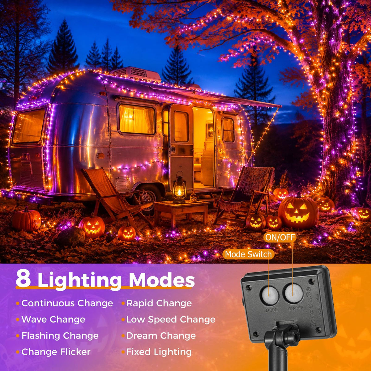 btfarm 2 Pack Solar String Lights Outdoor Garden, 15M/50FT 150 LED
