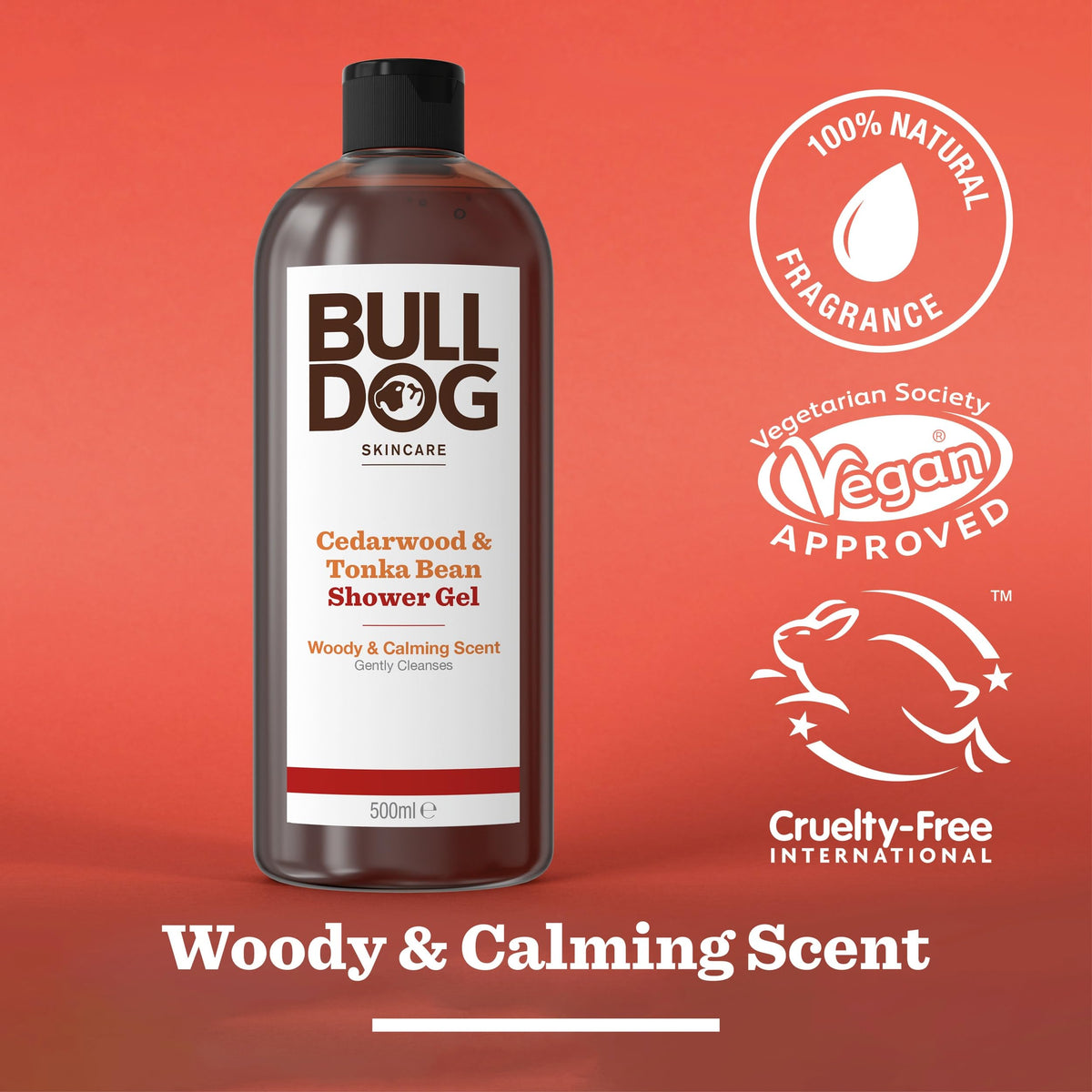 BULLDOG SKINCARE Lemon & Bergamot Shower Gel for Men, 500ml