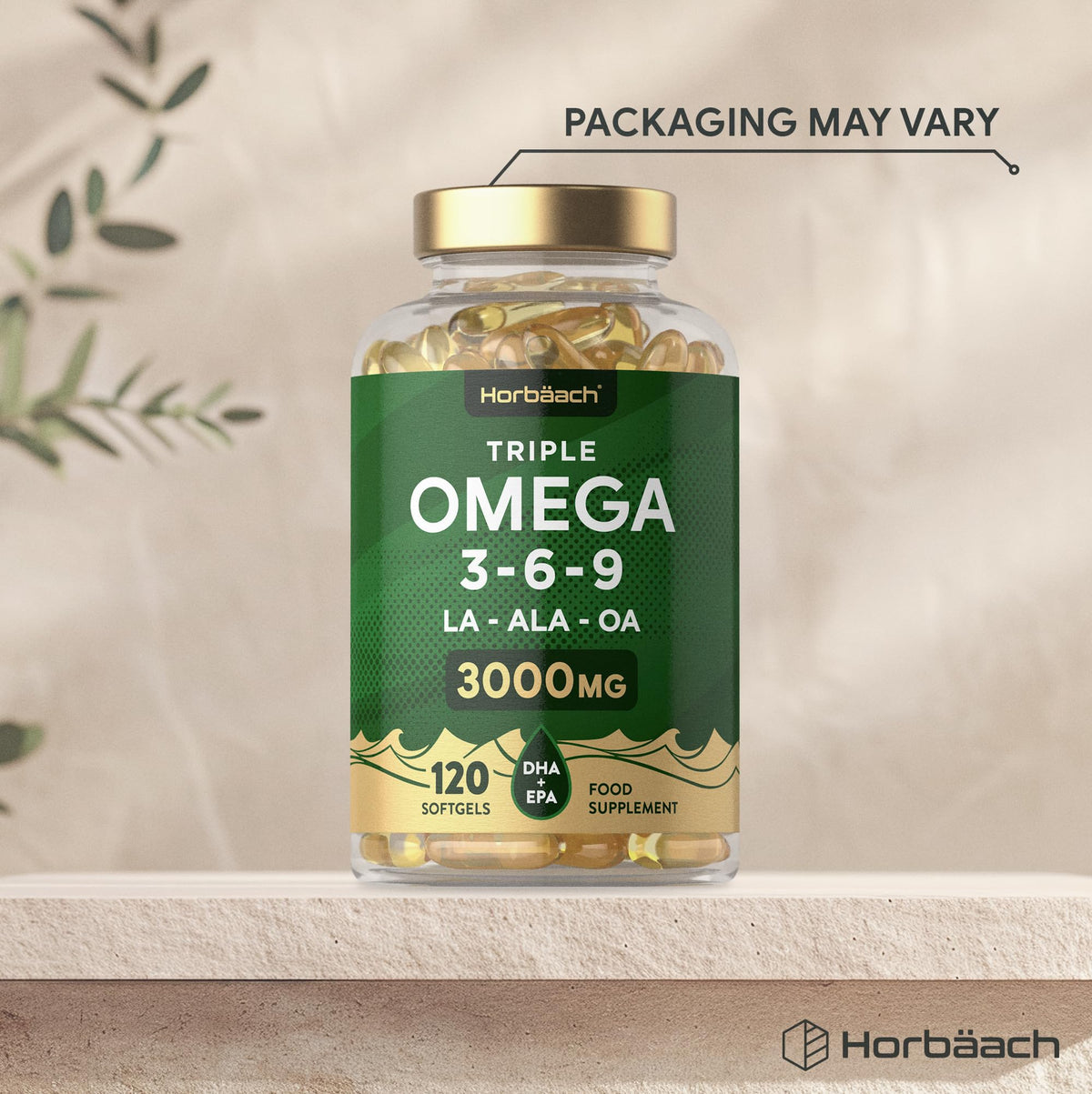 Triple Omega 3 6 9 Capsules 3000mg ALA, LA & OA - 240 Softgels