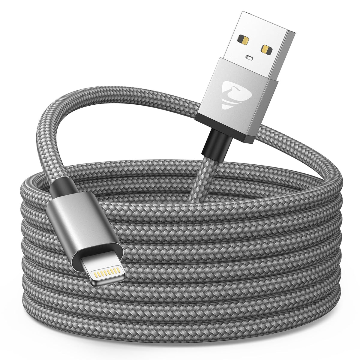3Pack 2M iPhone Charger Cable, Long iPhone Charging Cable MFi Certified Lightning Cable Fast Charging Cord Braided i Phone Charger Lead USB Cord for Phone 14 13 12 11 Pro Max XS XR 8 7 6 SE, iPad