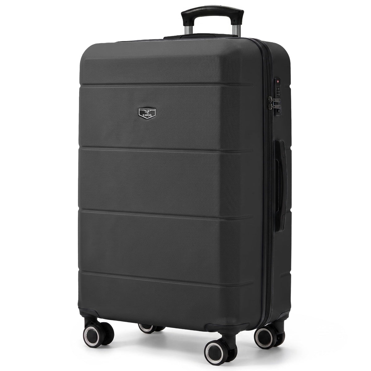 LUGG Jetset 40cm Suitcase 40x30x20cm, Ryanair Compatible Underseat Size, Hard Shell ABS, Spinner with Removable Wheels, Lightweight Travel Luggage, 1 Year Warranty