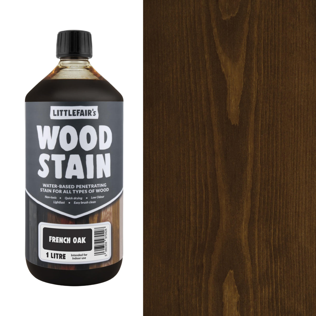 Littlefair's Wood Stain Water-Based - (Very Red Mahogany) – Non-Toxic, Eco-Friendly & Quick Drying - Easy-to-Apply, Concentrated Formula for All Wood Types – 15ml Tester Pot