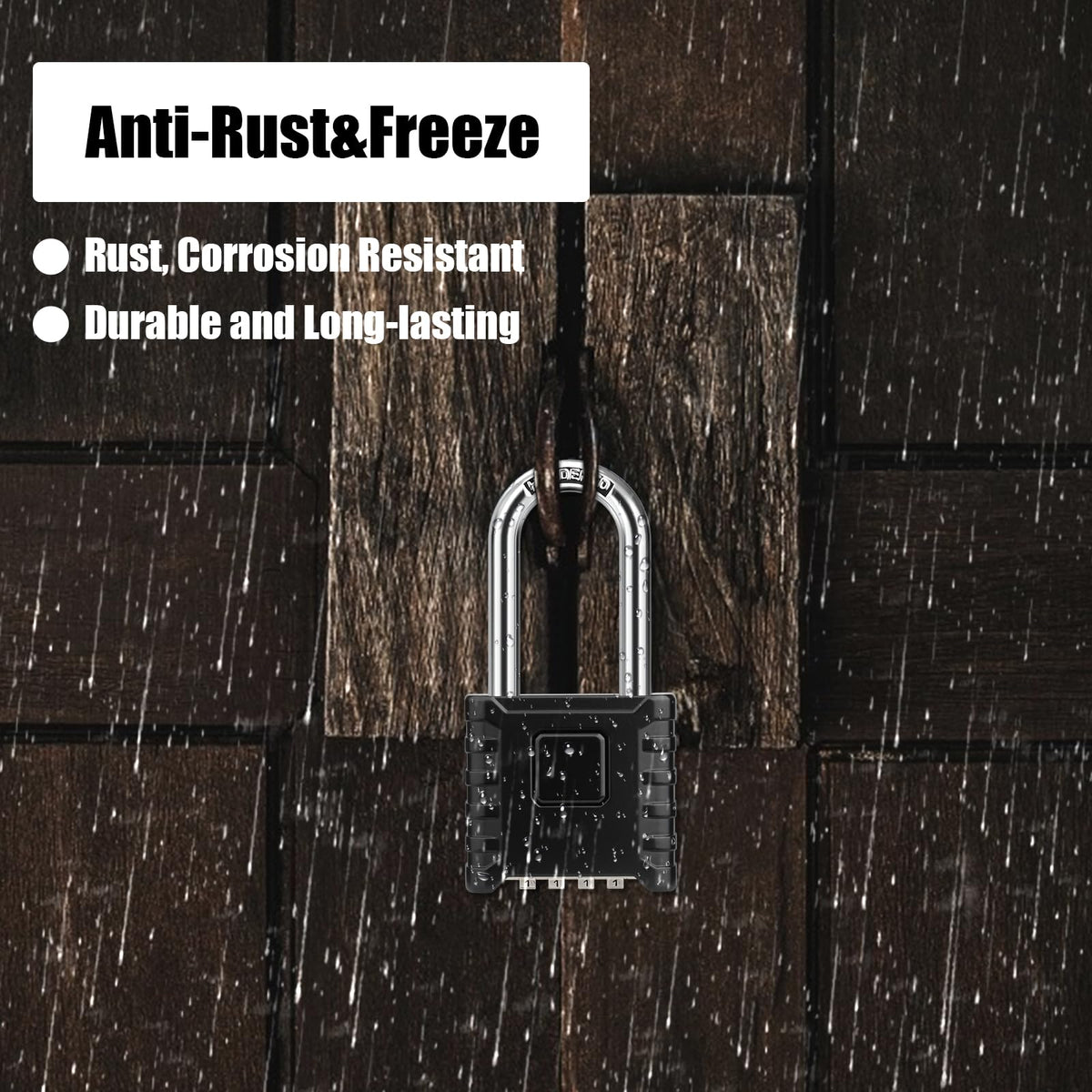 Diyife Large Heavy Duty Combination Padlocks Outdoor, 52mm Weatherproof