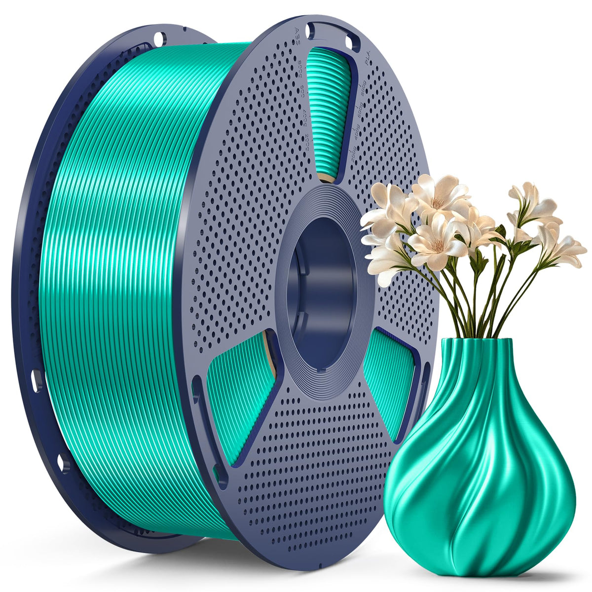 SUNLU Silk PLA+ Filament, Shiny Metallic Silk 3D Filament 1.75mm
