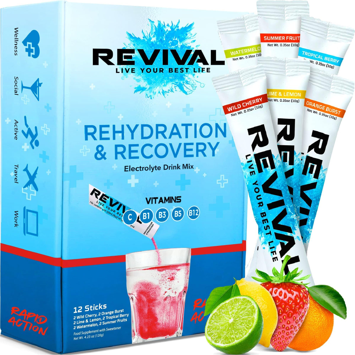 Revival Rapid Rehydration Electrolytes Powder
