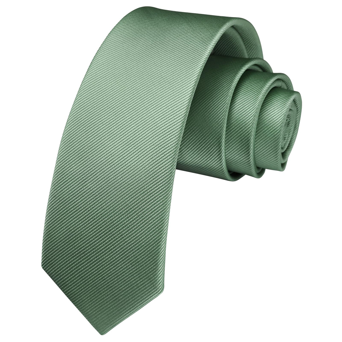 HISDERN Skinny Tie Solid Color 6cm Slim Ties for Men Wedding Classic Formal Business Necktie