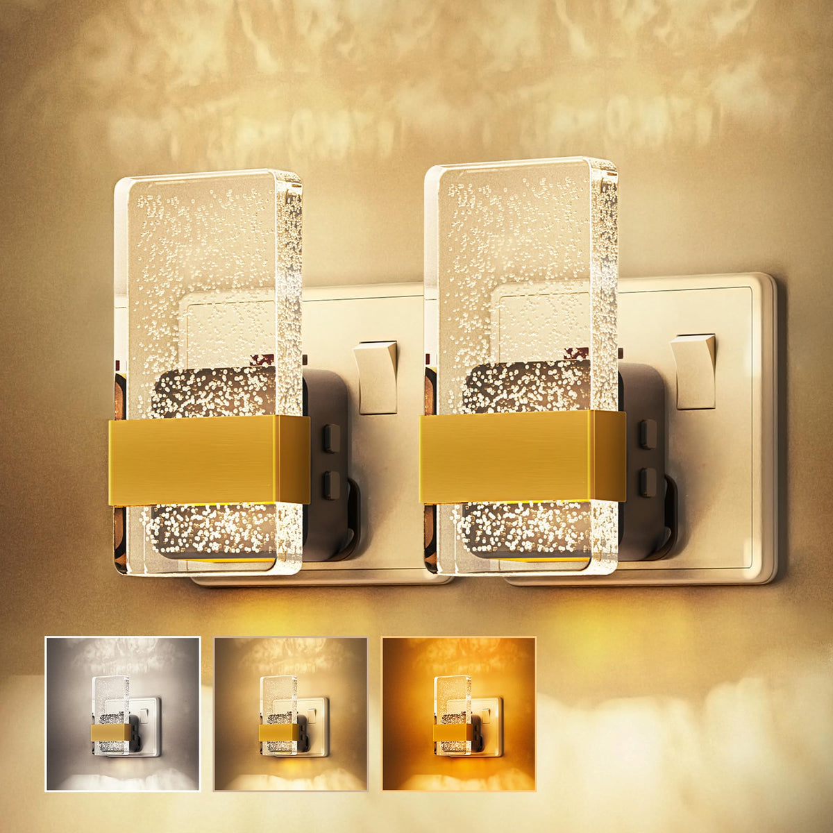 LOHAS-LED Night Light Plug in Wall with Motion Sensor, Dimmable Night Light