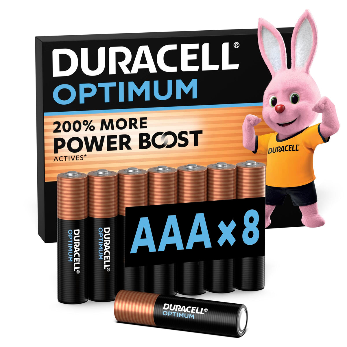 DURACELL Optimum AA Alkaline Batteries (8 Pack) 1.5V, LR06