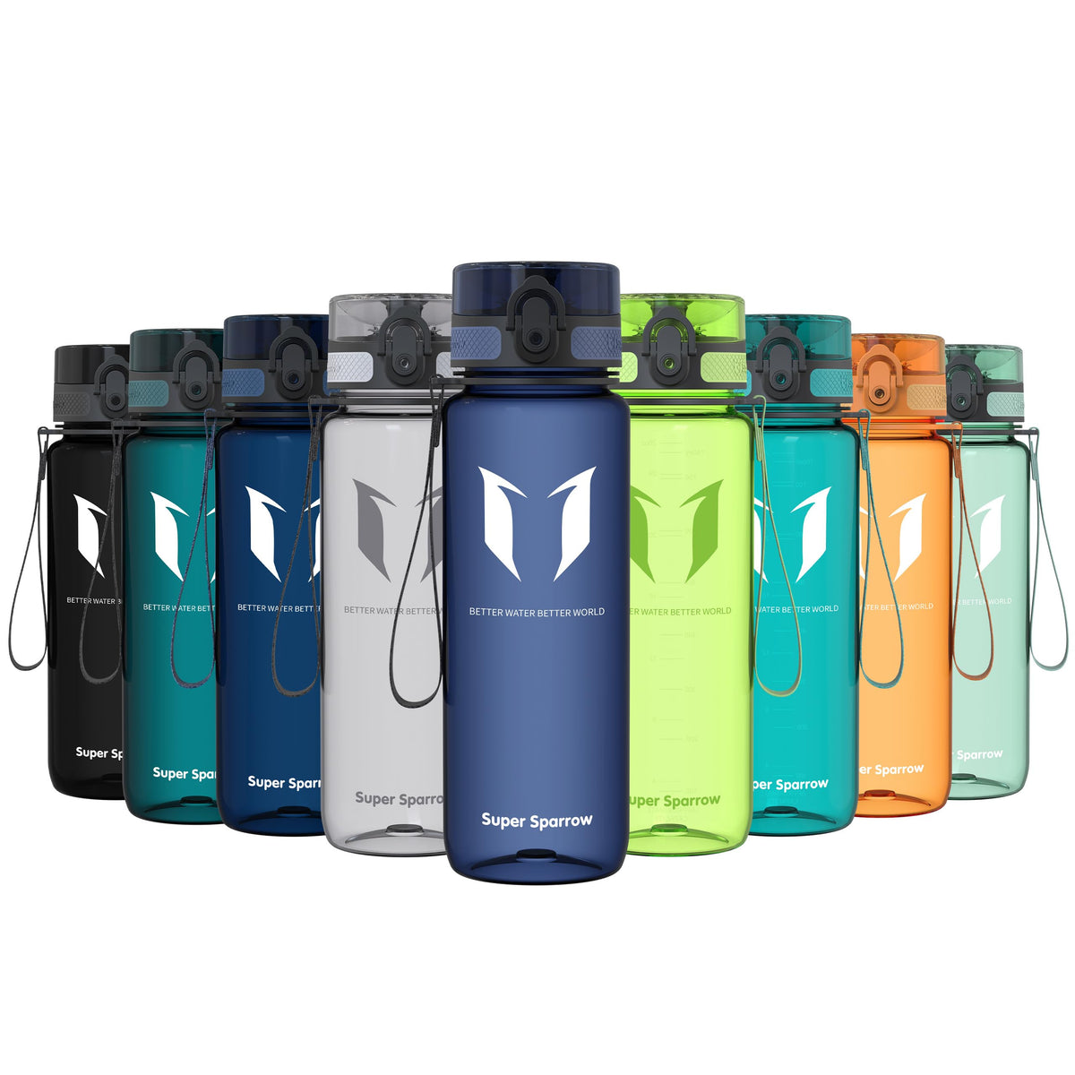 Sparrow Water Bottle 500ml/750ml/1L BPA-Free Tritan Drinks Bottle One-Click
