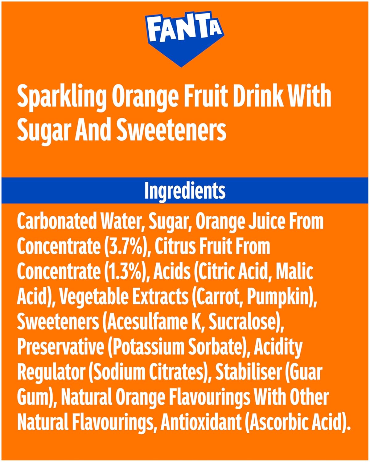 Fanta Can Orange 330 ml (Pack of 24)