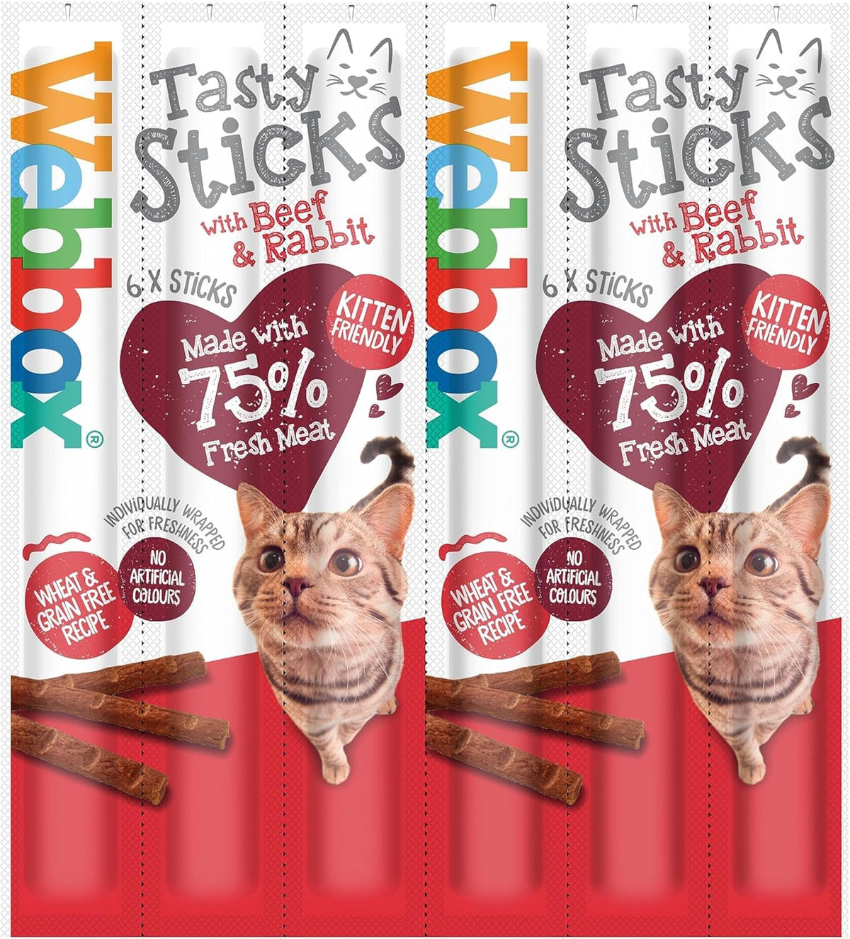 Webbox Cats Delight Tasty Sticks Chews Treats Variety Pack 4 x 6 (24 Sticks)