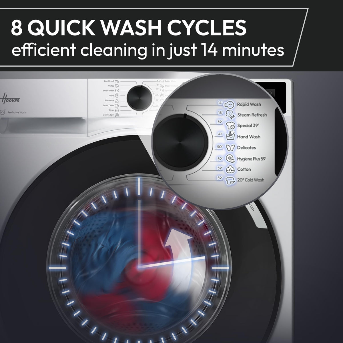 Hoover Pro Wash&Dry Series 3 Washer Dryer, 10+6kg, Graphite & Black, A-20%