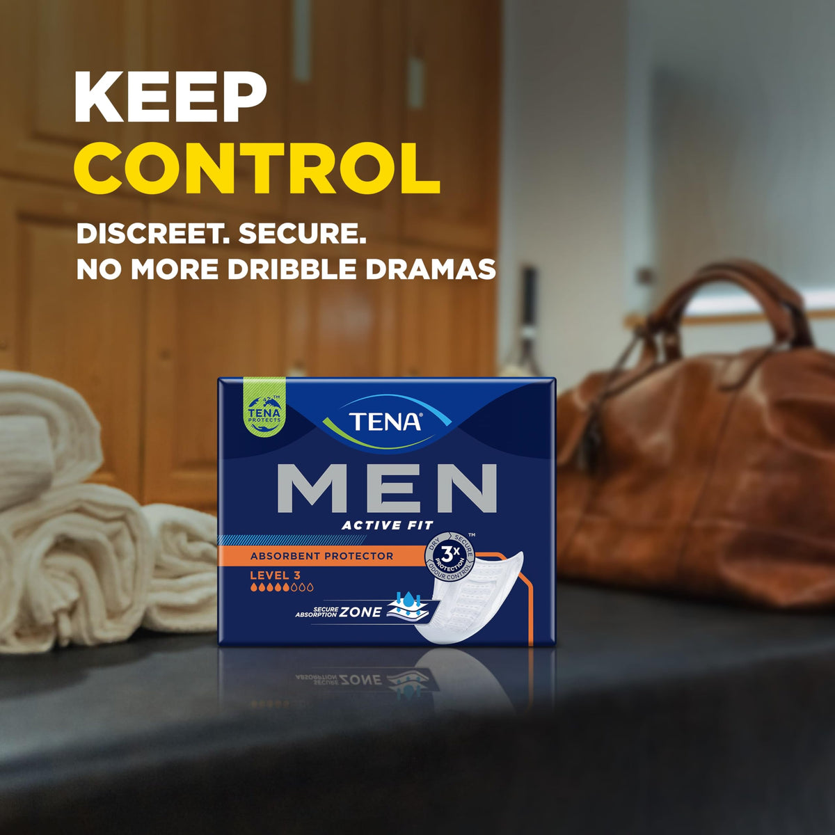 TENA Men Protective Underwear, Large, Level 4 for Heavy Bladder Weakness x 40