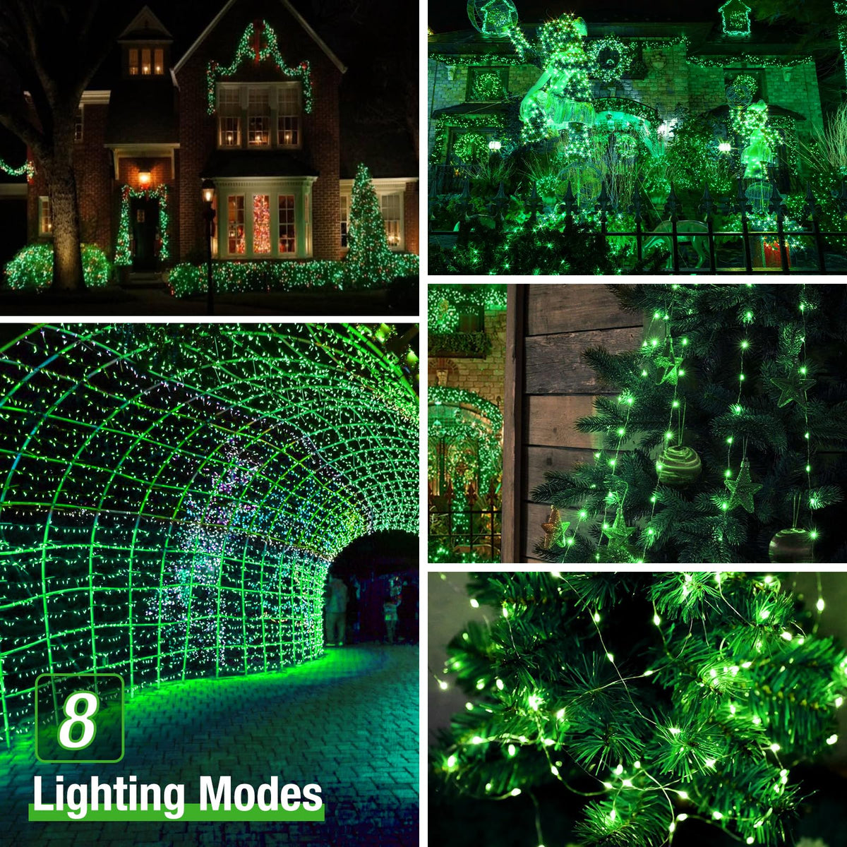 btfarm 2 Pack Solar String Lights Outdoor Garden, 15M/50FT 150 LED