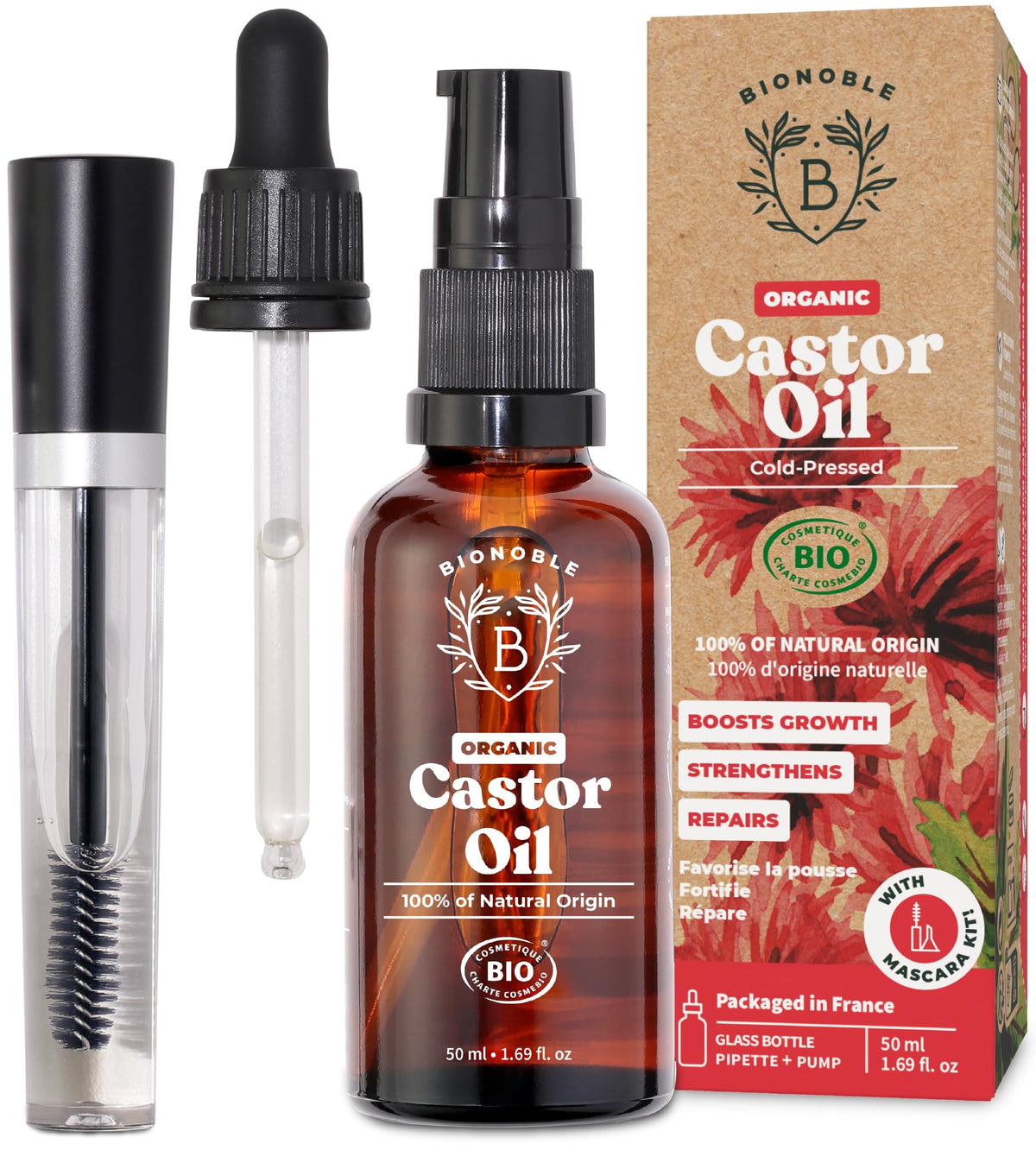BIONOBLE Organic Rosemary Oil for Hair Growth - Hair Loss, Volume - 50ml
