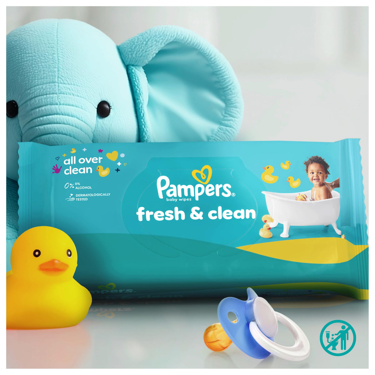 Pampers Fresh Clean Baby Wipes Multipack 1200 Count (15 x 80)