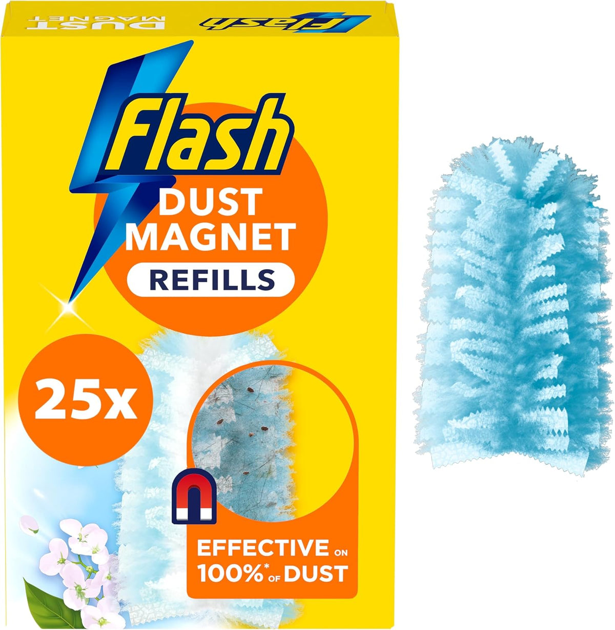 Flash Dust Magnet Scented Duster Refills, 25 Units