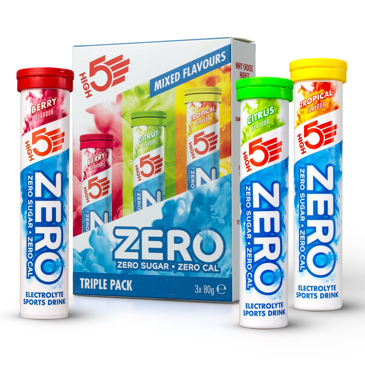 HIGH5 Zero Electrolyte Tablets for Hydration, Berry, 20 Tablets