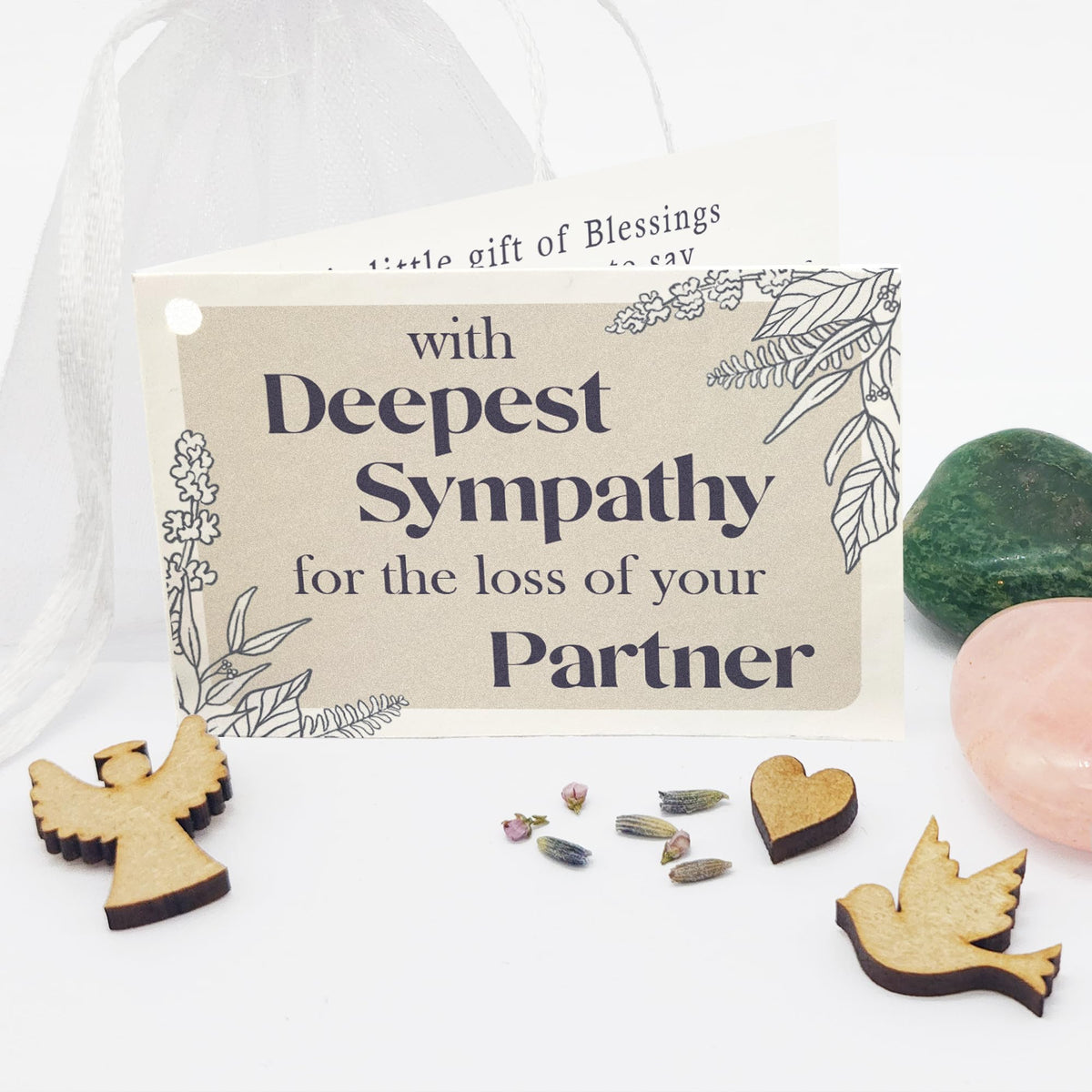 Loss of Nan - Deepest Sympathy gemstone gift bag with mini card
