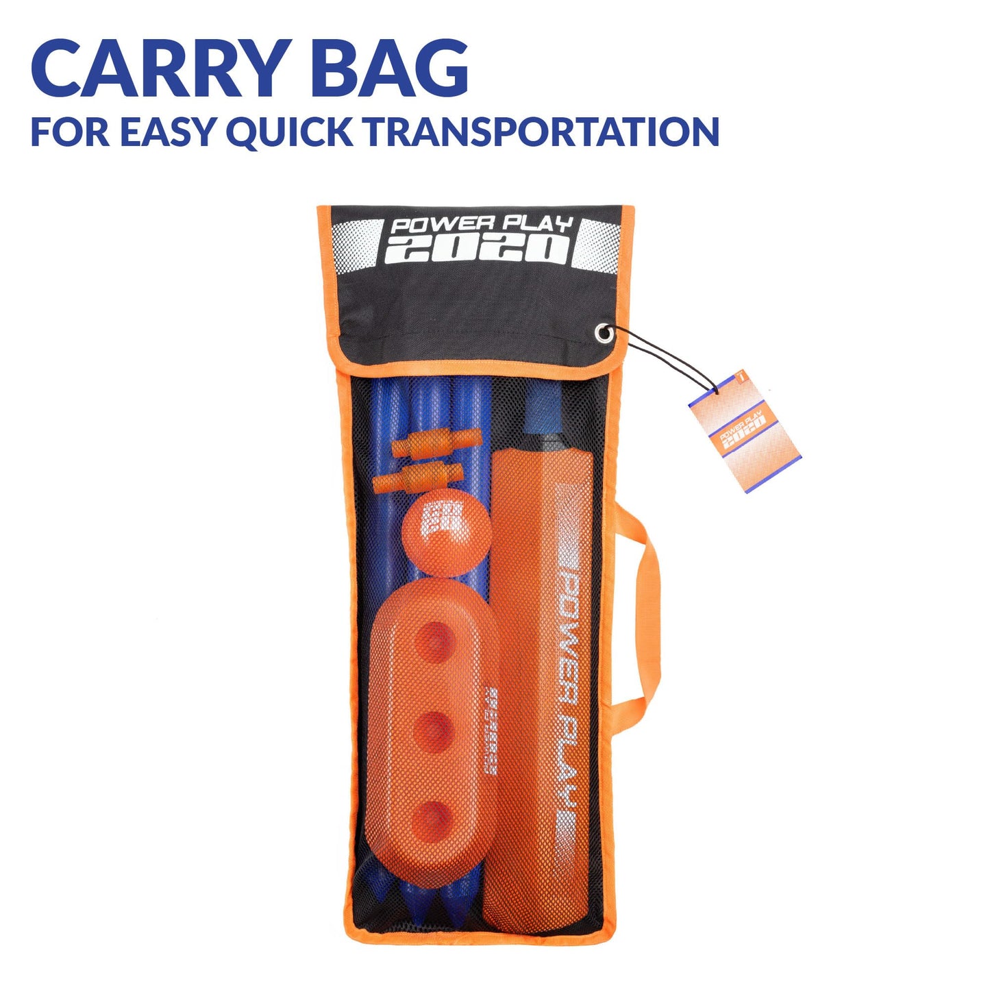 Powerplay Plastic Cricket Set Size 1 for Kids, Lightweight Ball, Stumps & Bat – Fun Outdoor Cricket Set