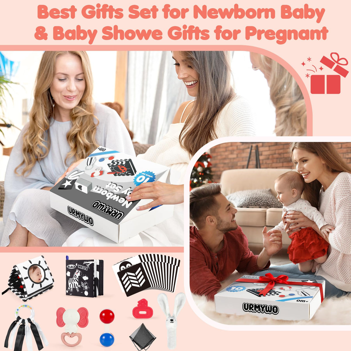 URMYWO Baby Toys, Black and White Sensory Toys Brain Development