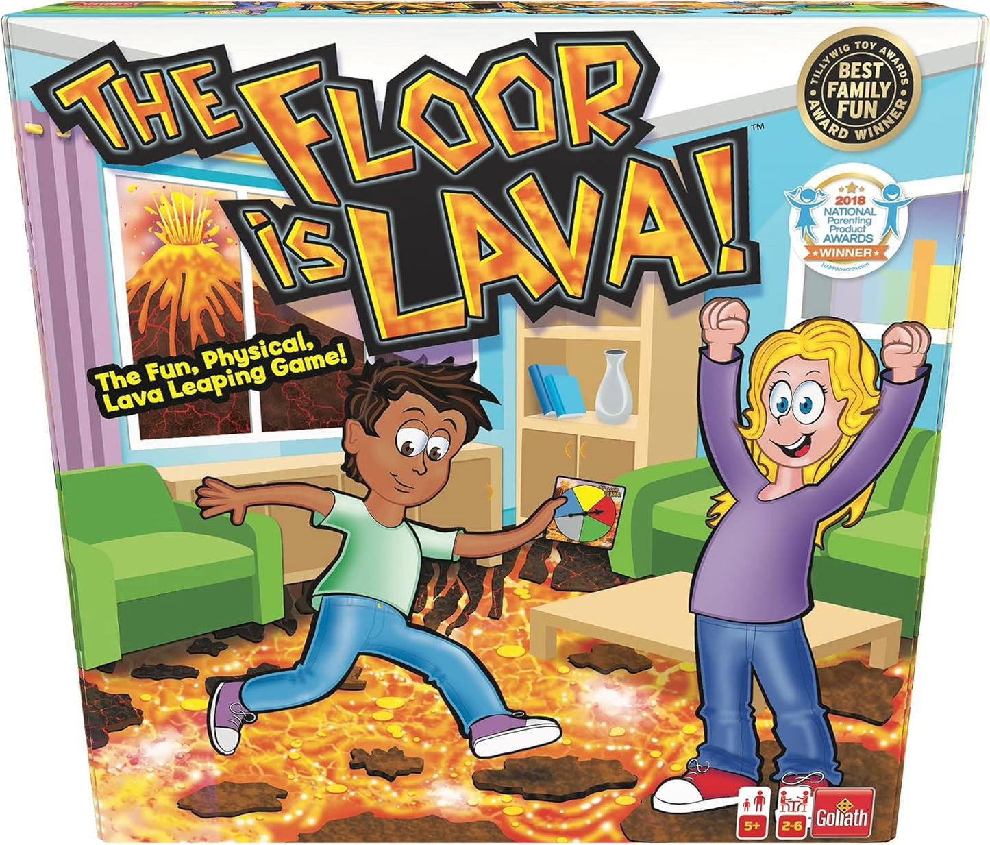 Goliath The Floor is Lava! – The Fun, Physical, Lava Leaping Game | Kids Party Game | 2–6 Players | Classic Edition