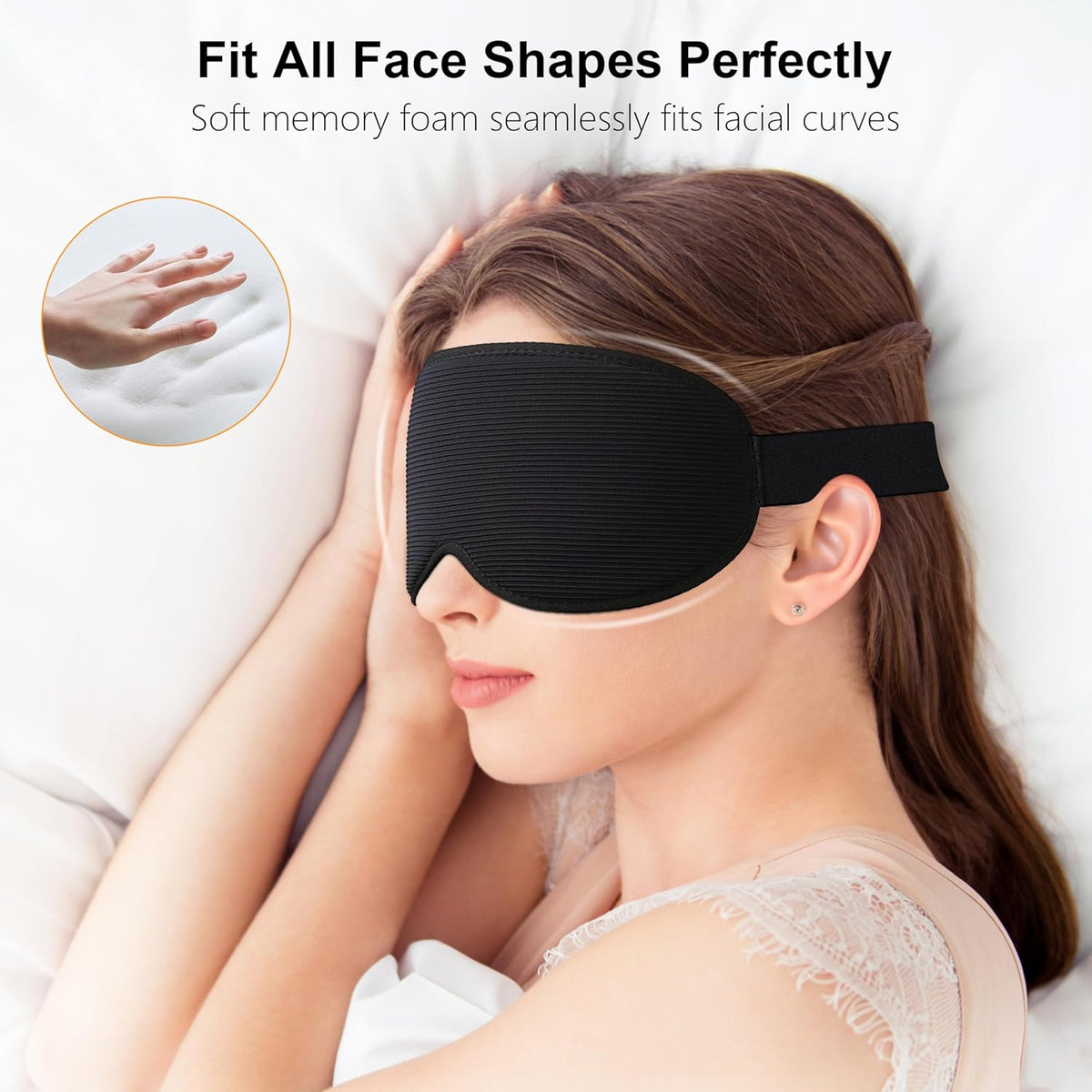 Gritin 100% Blackout Sleep Mask for Women & Men-Zero Eye Pressure Eye Mask