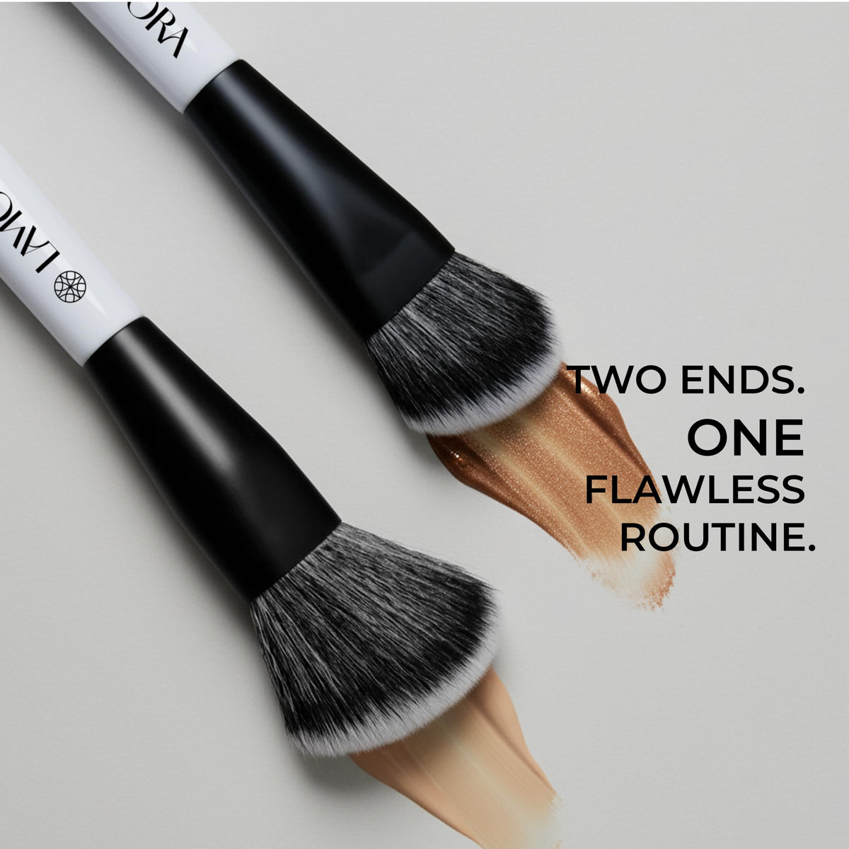 Make Up Brush Foundation Kabuki Flat Top, Perfect For Blending Liquid Cream