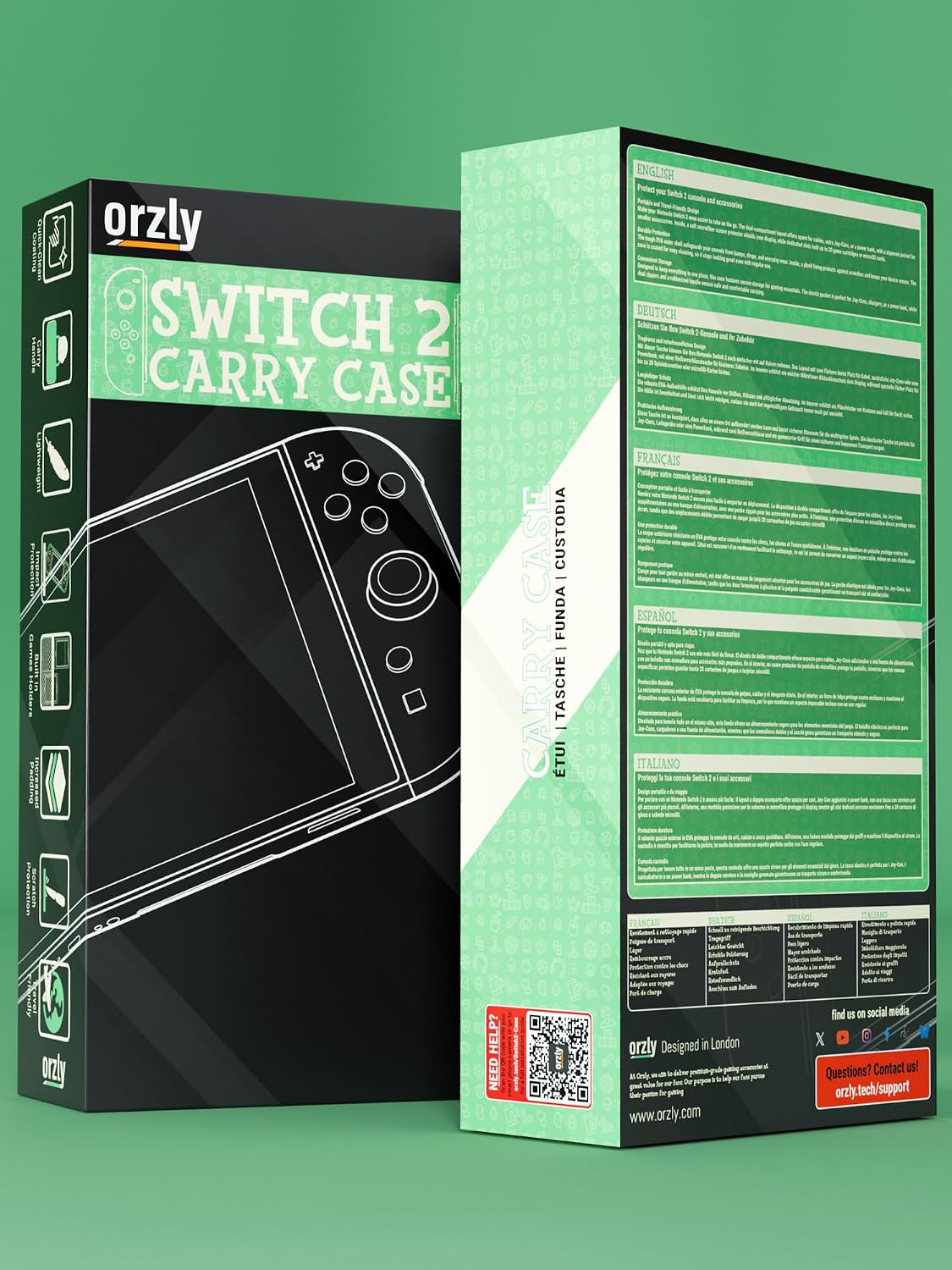 Orzly Carry Case for Nintendo Switch Lite Protective Hard Shell Portable Travel Carry Case with Storage for Accessories & Game Cartridges (Red & White)