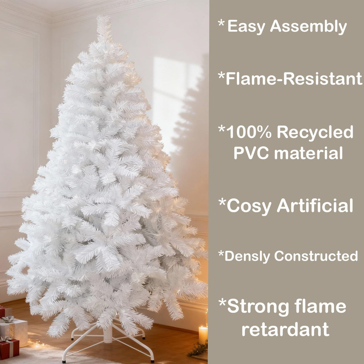 SHATCHI 6ft/1.8m Alaskan Pine Green Artificial Christmas Tree Bushy 550 Tips Xmas Home Decorationations Decorations
