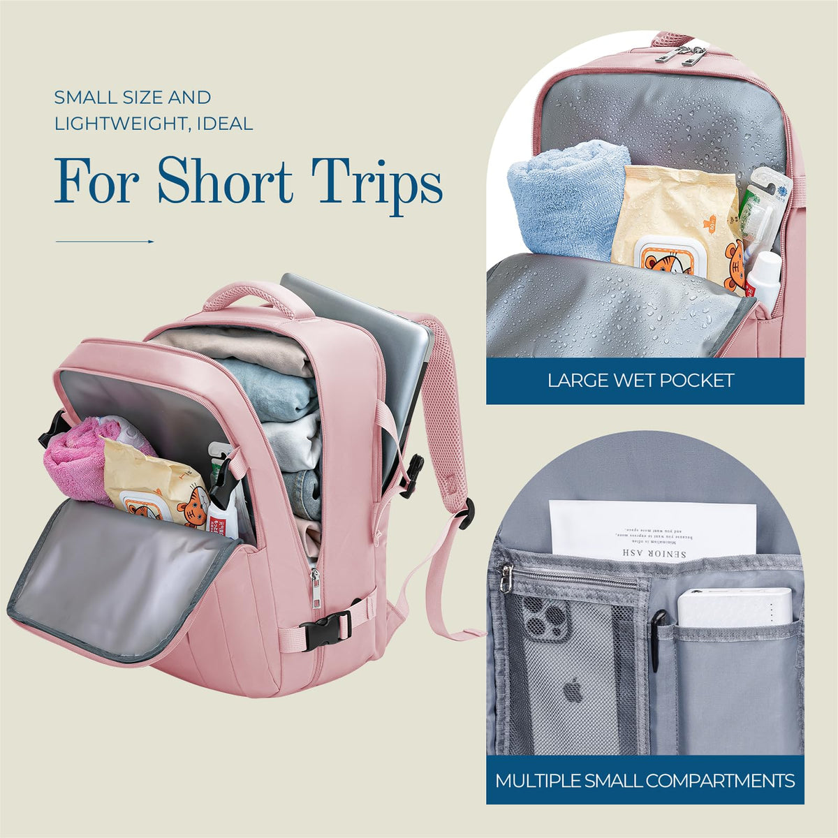 Lossga for Ryanair Cabin Bags 40x30x20,Cabin Bag Travel Backpack
